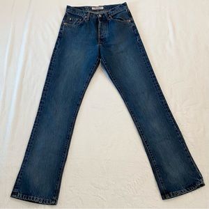 Y2K High Rise Button Fly Denim Jeans BIG STAR Ribcage Straight Leg Vintage 29 🔥